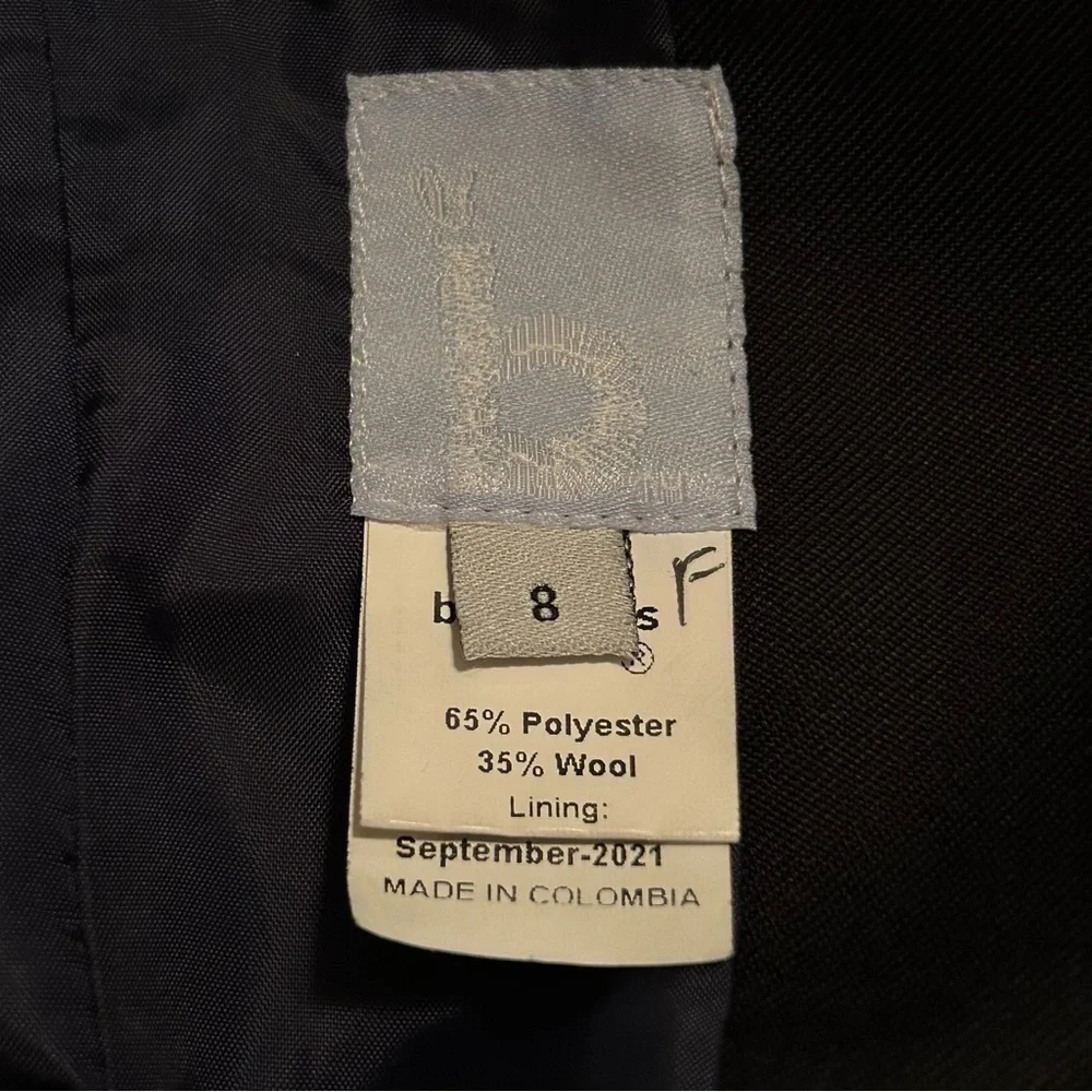 Bella Bliss Boys Size 8 Navy Blue Wool Blend Blazer Jacket Sports Coat